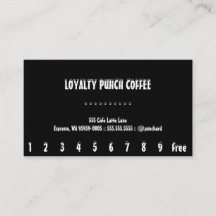 Loyalty Coffee Punch-Card Card
