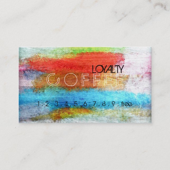 Loyalty Coffee Punch Colourful Modern Wood #47 (Front)