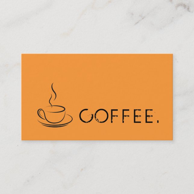 Loyalty Coffee Punch Deep Saffron Background Card (Front)