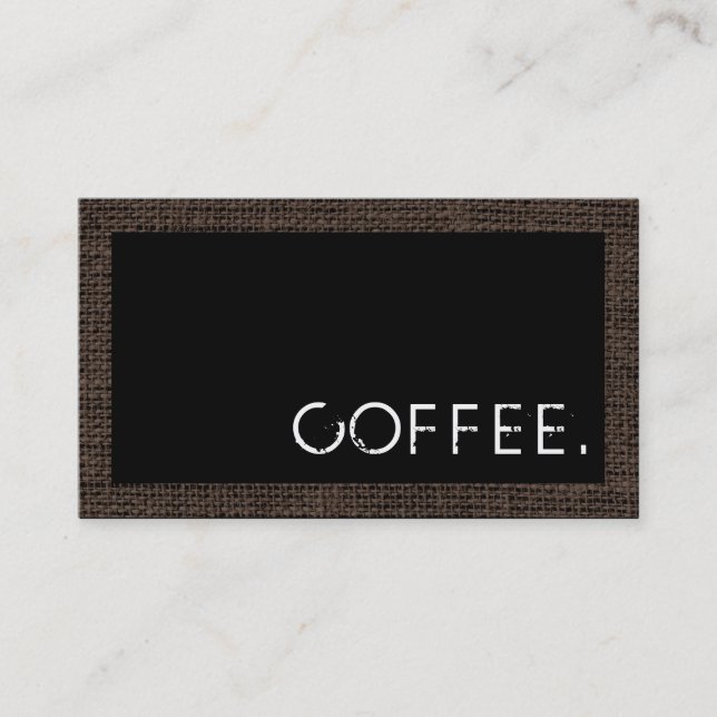 Loyalty Coffee Punch Modern Black Background Card (Front)