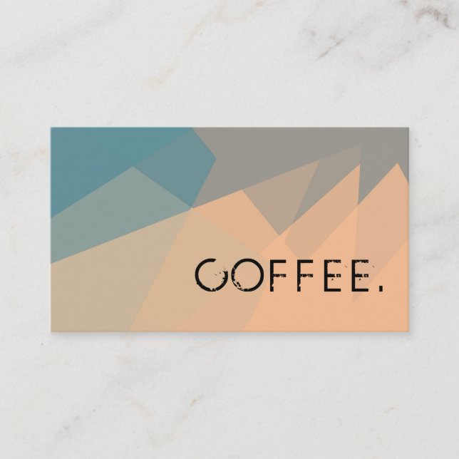 Loyalty Coffee Punch Modern Mosaic Pattern #11 Card (Front)