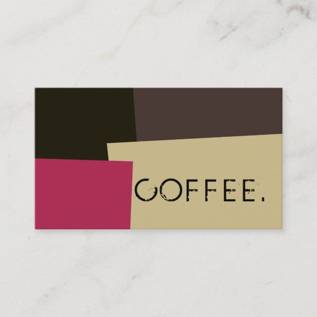 Loyalty Coffee Punch Modern Retro Colour #2 Card (Front)
