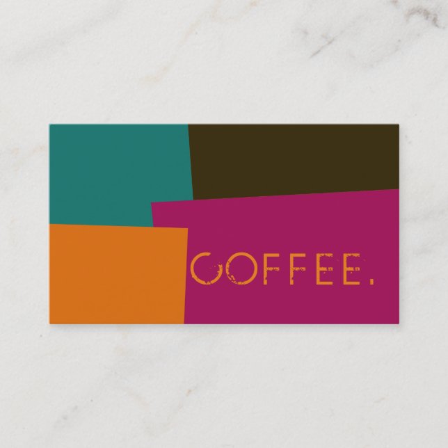 Loyalty Coffee Punch Modern Retro Colour #8 Card (Front)