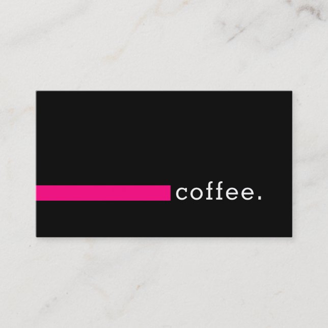 Loyalty Coffee Punch Modern Rose Card (Front)