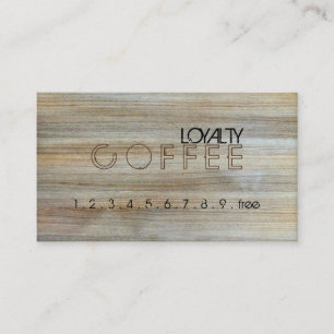 Loyalty Coffee Punch Modern Wood #2 Card