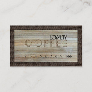 Loyalty Coffee Punch Modern Wood #7 Card
