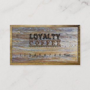 Loyalty Coffee Punch Modern Wood Grain #12