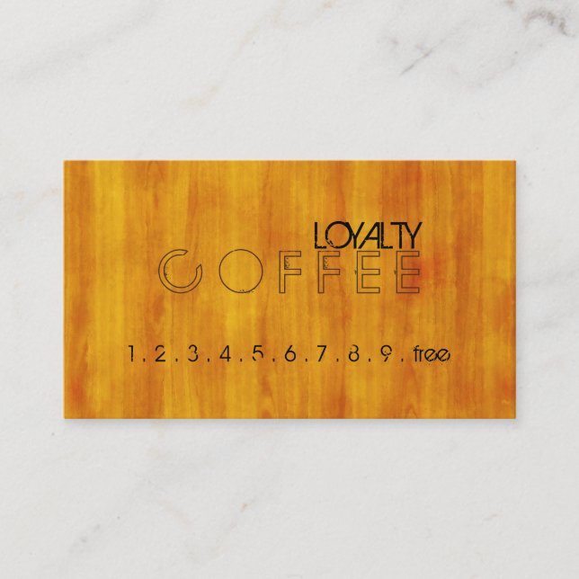 Loyalty Coffee Punch Modern Wood Grain #8 (Front)