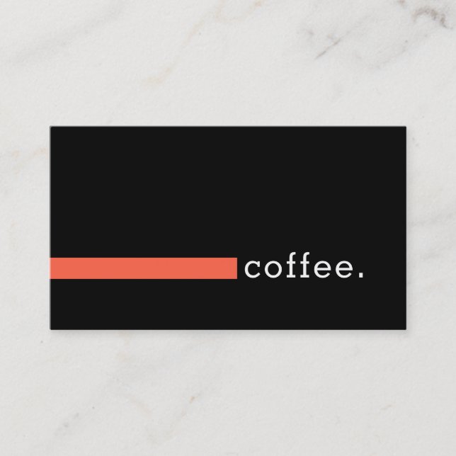 Loyalty Coffee Punch Plain Black Modern Turquoise Card (Front)
