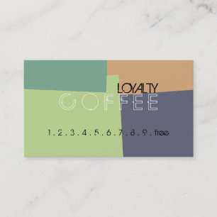 Loyalty Coffee Punch Retro Colour Pattern #14 Card