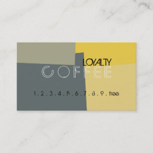 Loyalty Coffee Punch Retro Colour Pattern #15 Card