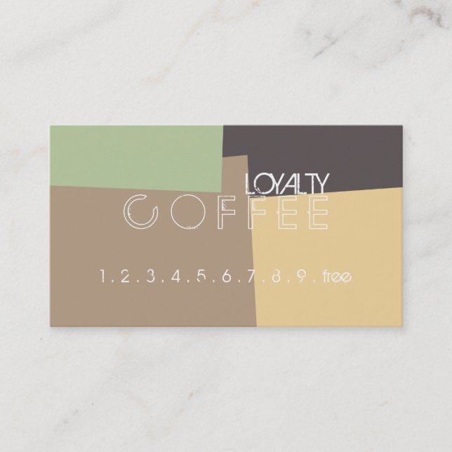 Loyalty Coffee Punch Retro Colour Pattern #20 Card (Front)