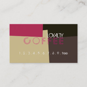 Loyalty Coffee Punch Retro Colour Pattern #2 Card
