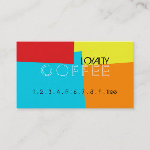 Loyalty Coffee Punch Retro Colour Pattern #4 Card