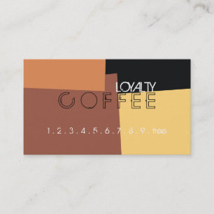 Loyalty Coffee Punch Retro Colour Pattern #6 Card