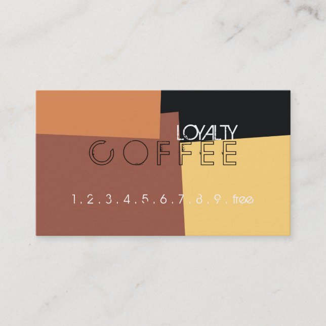 Loyalty Coffee Punch Retro Colour Pattern #6 Card (Front)