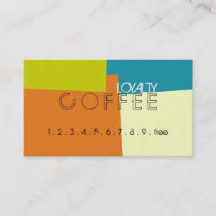 Loyalty Coffee Punch Retro Colour Pattern Card
