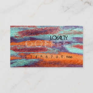 Loyalty Coffee Punch Retro Colour Wood #10 Card