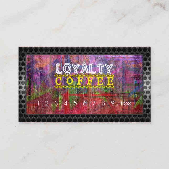 Loyalty Coffee Punch Retro Colour Wood #14 Card (Front)