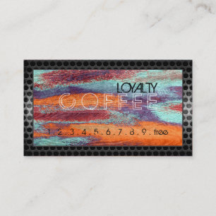 Loyalty Coffee Punch Retro Colour Wood #8 Card