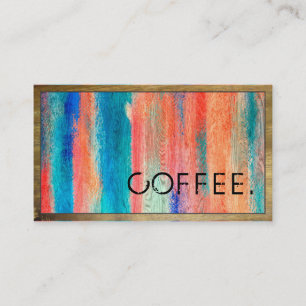 Loyalty Coffee Punch Retro Colour Wood Look #10 Card