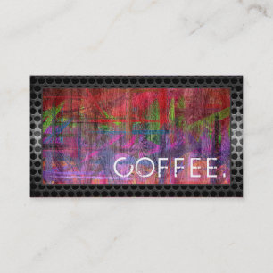 Loyalty Coffee Punch Retro Colour Wood Look #3 Card