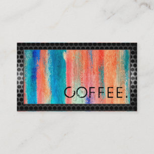 Loyalty Coffee Punch Retro Colour Wood Look #9 Card
