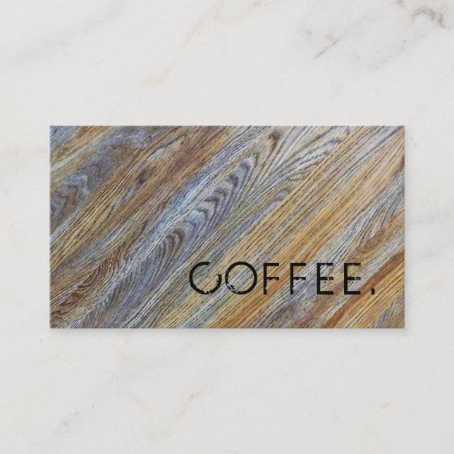 Loyalty Coffee Punch Wood Look #14 Card (Front)
