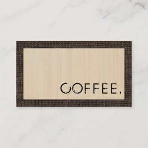 Loyalty Coffee Punch Wood Look Modern Burlap Card