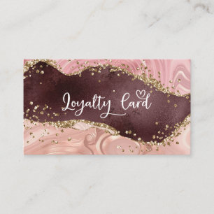 Loyalty Glitzer Card 5 Nails Lashes Business Card