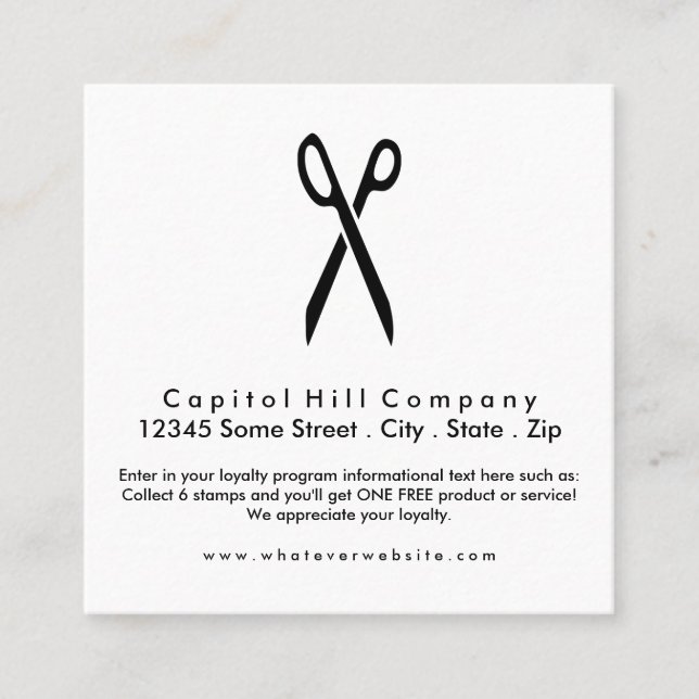 loyalty hair scissors square (Front)