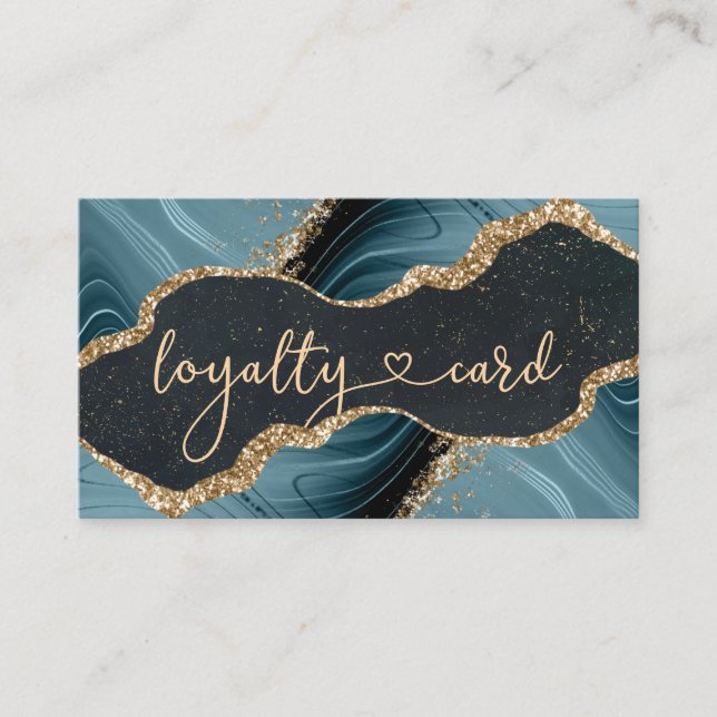 Loyalty Marble Glitzer Card 5 Salon (Front)