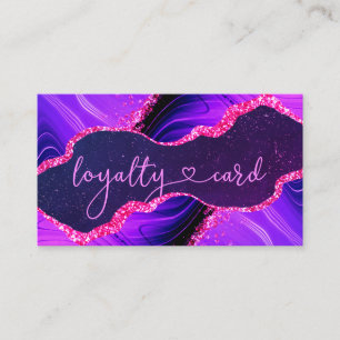 Loyalty Marble Glitzer Card 5 Salon Business Card