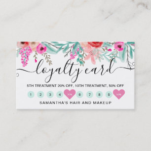 Loyalty mint pink floral watercolor heart 10