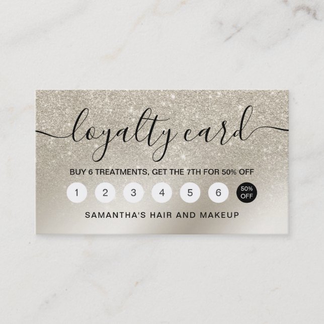Loyalty pearl glitter ivory ombre gold metallic (Front)
