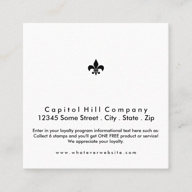 loyalty program fleur de lys square (Front)
