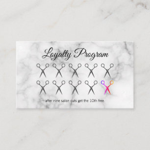 Loyalty Program Stylist Marble Card