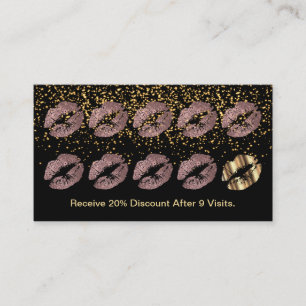 Loyalty Punch Card - Dusty Rose Glitter