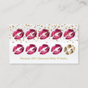 Loyalty Punch Card - Hot Pink Glitter