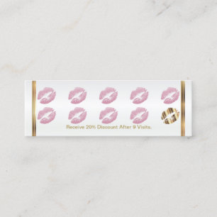 Loyalty Punch Card - Pink Glitter