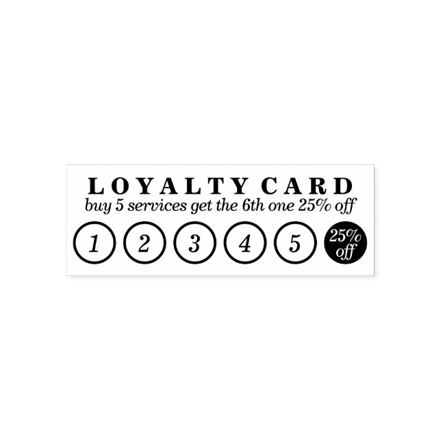 Loyalty Punch Circle Numbers Discount Self-inking Stamp (Design)