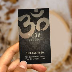 Loyalty Punch Vintage Damask Yoga Instructor Card