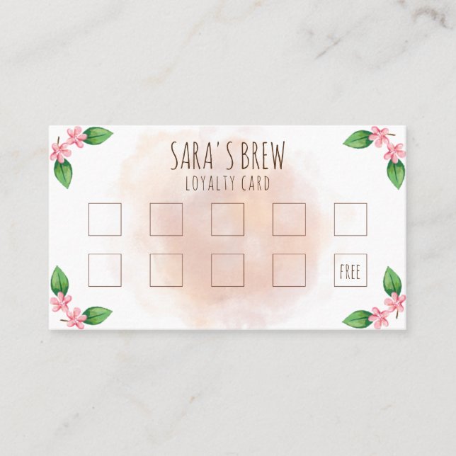 loyalty rewards card coffeeshop cafe (Front)