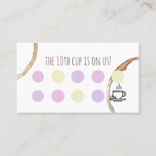 loyalty rewards card coffeeshop cafe