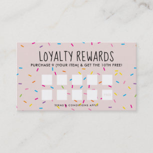 LOYALTY REWARDS cute fun bakery colourful sprinkle