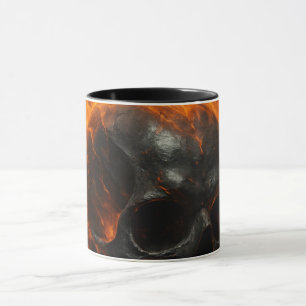 Loyalty Taste Better” – Flaming Skull Tribal Mug
