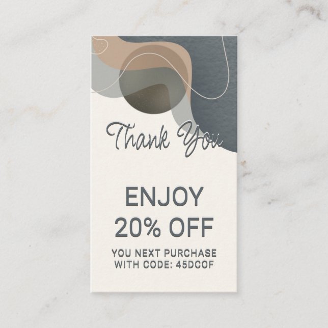 Loyalty Thank You Handmade Small Business Discount Card (Front)
