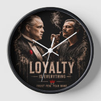 Loyalty Vintage Gangster Art Wall Clock