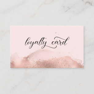 Loyalty Watercolor 5 Nails Lashes Business Card