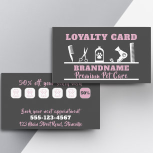 Loyaly card Pet Care grooming service 